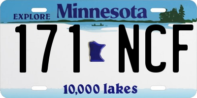 MN license plate 171NCF