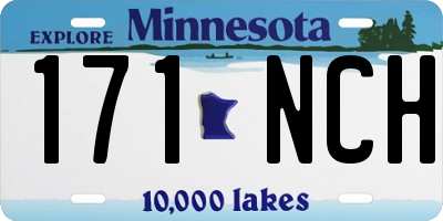 MN license plate 171NCH