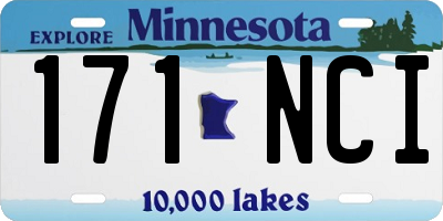 MN license plate 171NCI