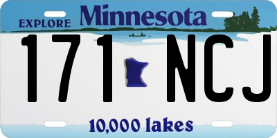 MN license plate 171NCJ