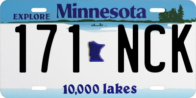 MN license plate 171NCK