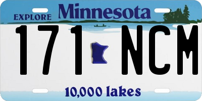 MN license plate 171NCM