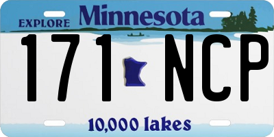 MN license plate 171NCP