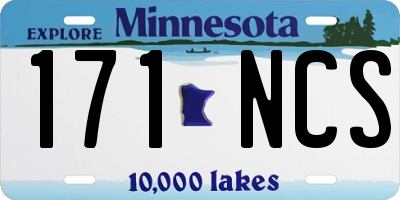 MN license plate 171NCS