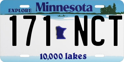 MN license plate 171NCT