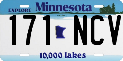 MN license plate 171NCV