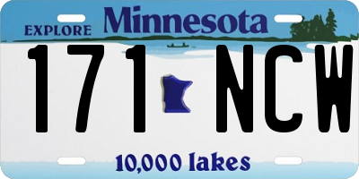 MN license plate 171NCW