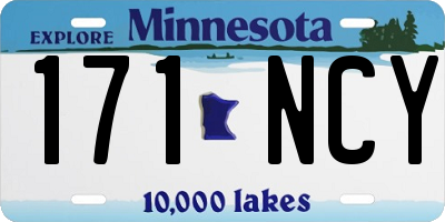 MN license plate 171NCY