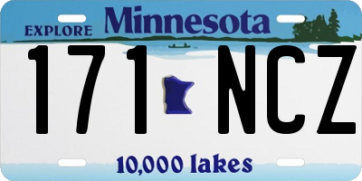 MN license plate 171NCZ