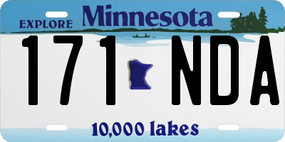 MN license plate 171NDA