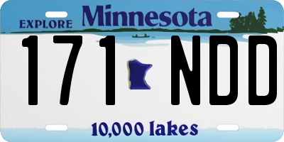 MN license plate 171NDD