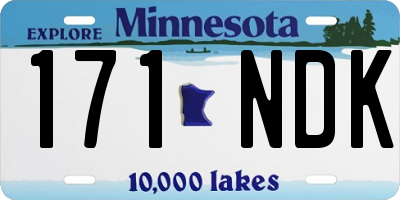 MN license plate 171NDK