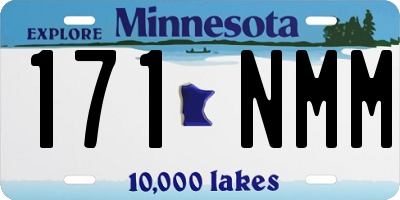 MN license plate 171NMM