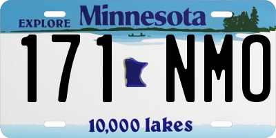MN license plate 171NMO