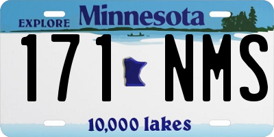 MN license plate 171NMS