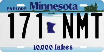 MN license plate 171NMT