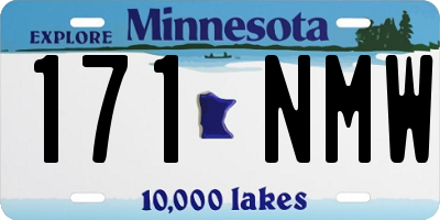 MN license plate 171NMW