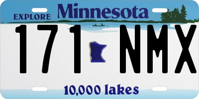 MN license plate 171NMX