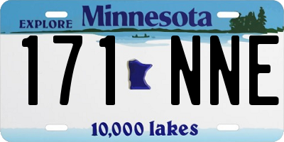 MN license plate 171NNE