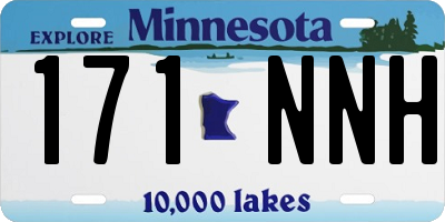 MN license plate 171NNH