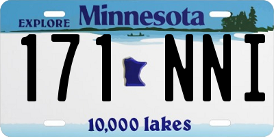 MN license plate 171NNI