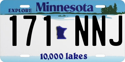 MN license plate 171NNJ