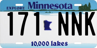 MN license plate 171NNK