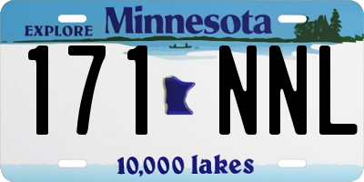 MN license plate 171NNL