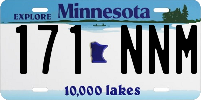 MN license plate 171NNM