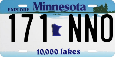 MN license plate 171NNO
