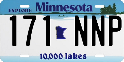MN license plate 171NNP