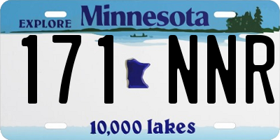 MN license plate 171NNR