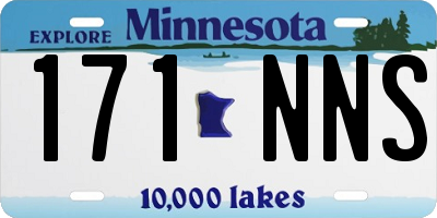 MN license plate 171NNS