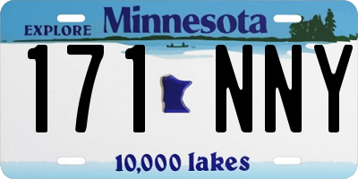 MN license plate 171NNY