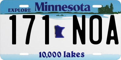 MN license plate 171NOA
