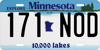 MN license plate 171NOD