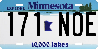 MN license plate 171NOE