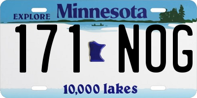 MN license plate 171NOG