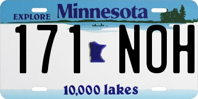 MN license plate 171NOH