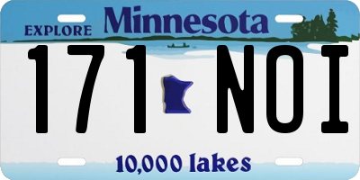 MN license plate 171NOI