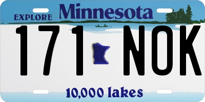 MN license plate 171NOK