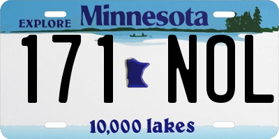 MN license plate 171NOL