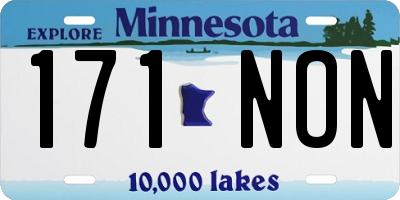 MN license plate 171NON