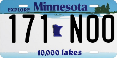 MN license plate 171NOO