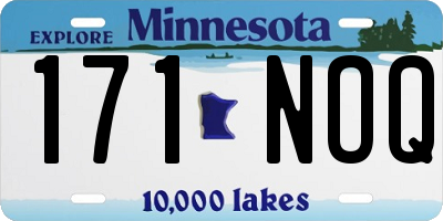 MN license plate 171NOQ