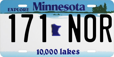 MN license plate 171NOR