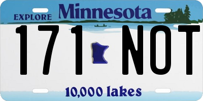MN license plate 171NOT