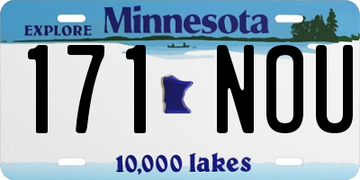 MN license plate 171NOU