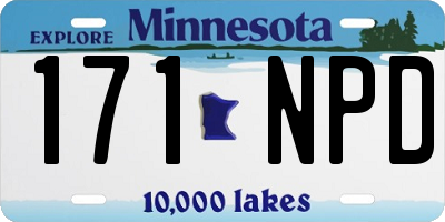 MN license plate 171NPD