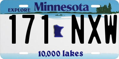 MN license plate 171NXW